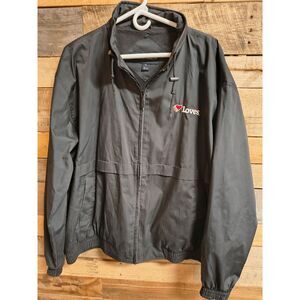 Love's Travel Stop Men's XL Logo Port Authority Black Jacket / Windbreaker